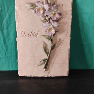 Home Interiors & Gifts Stone Orchid Plaque